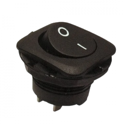 CHAVE GANGORRA ON/OFF KCD1-108-101 PRETA 10A C/ PORCA (50407R)
