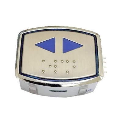 Botão AK30 LED Azul 24VDC Gravação ABRE PORTA (49687R)