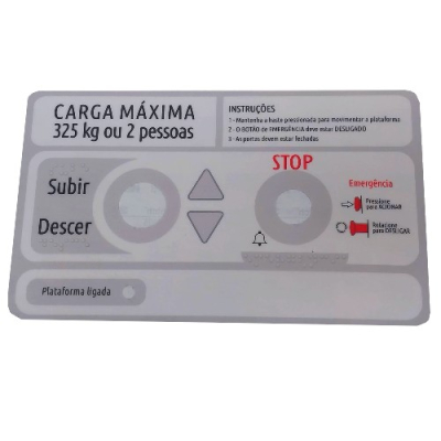 Adesivo Painel Comando Joystick AC08 AC11 (62398R)