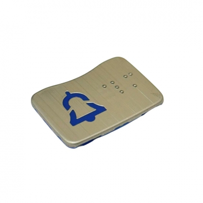 Frontal do Botão AK25 Blue Led Braille 24VDC Grav. Alarme (55431)